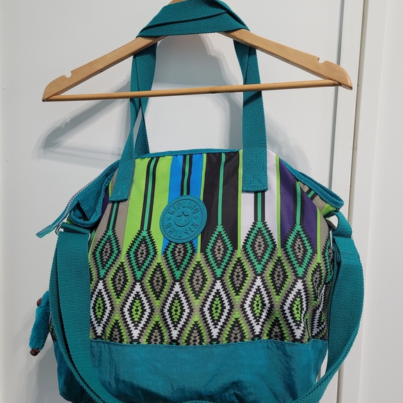 Kipling Handbags - Kipling Teal and Green Patterned Travel Bag